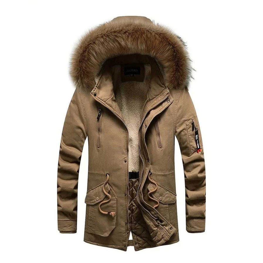 Man Zula | Raymond - Warm Parka Jacket For Men Khaki