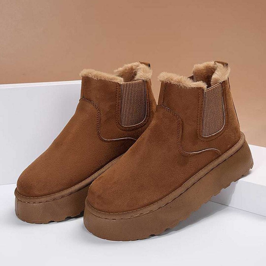 Women Zula | Loisa - Winter Boots With Thick Sole Light Brown