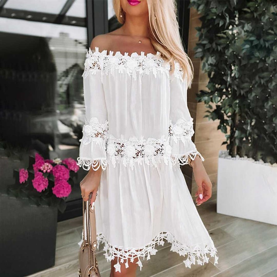 Women Zula | Dorota - Stylish Off Shoulder Dress