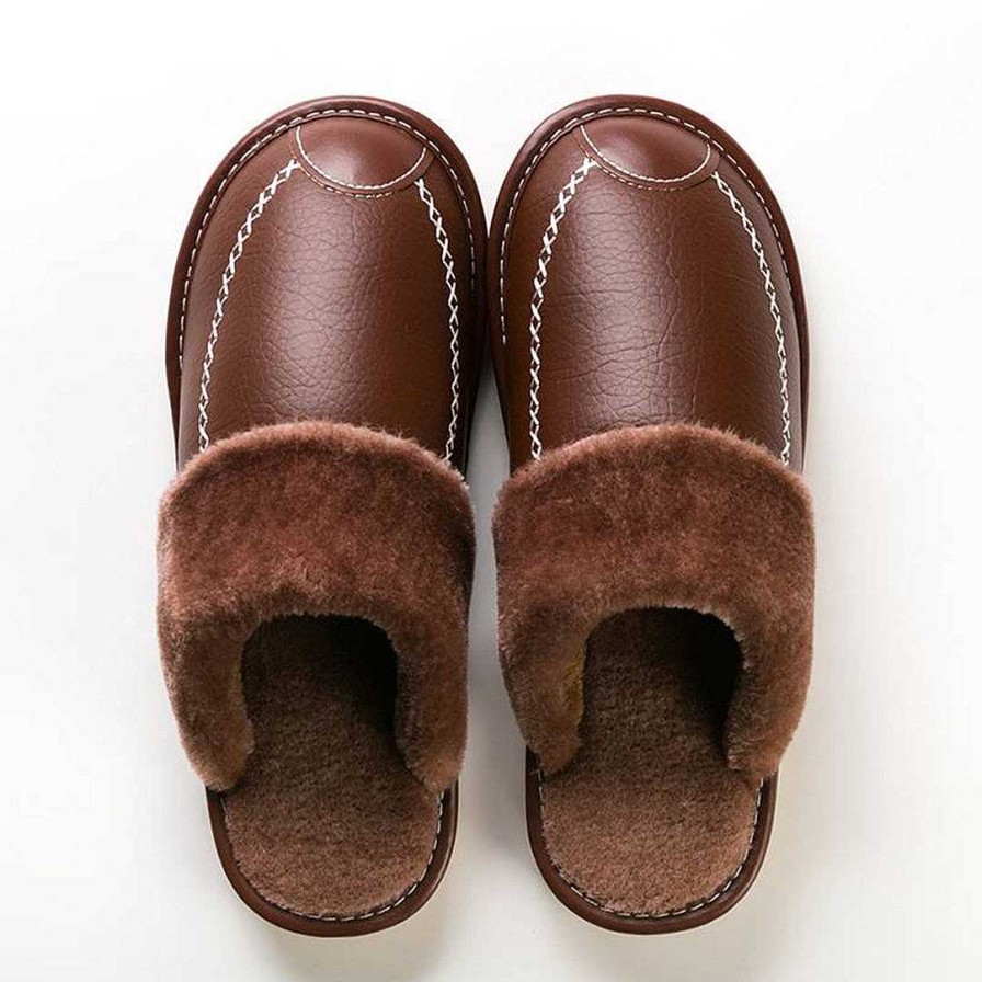 Man Zula | Lucas - Fleece Slippers With Layered Ankle