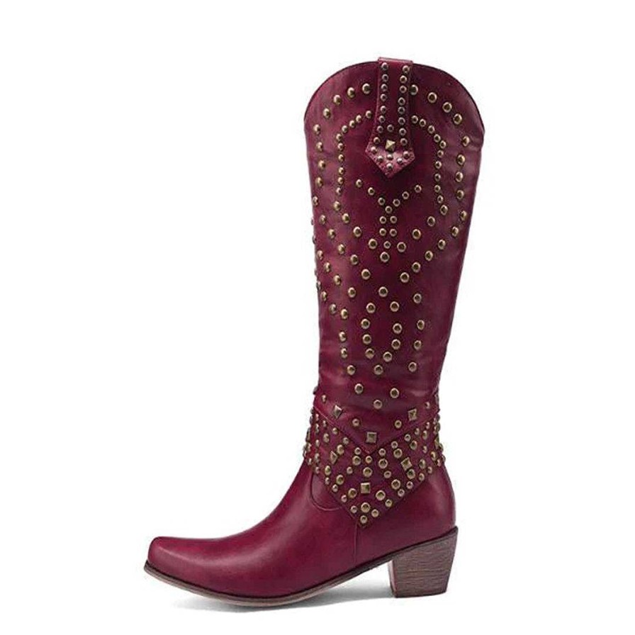 Women Zula | Joan - Boots With Metal Studs And High Heel