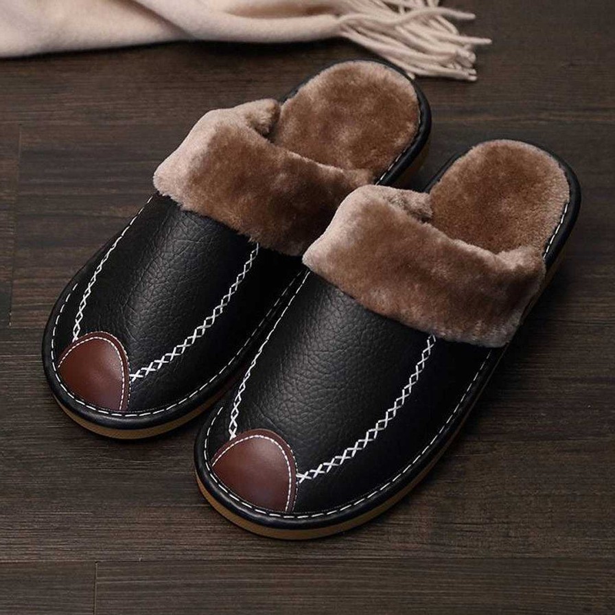 Man Zula | Lucas - Fleece Slippers With Layered Ankle