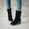 Women Zula | Caroline - Warm Winter Boots With Hog Heel