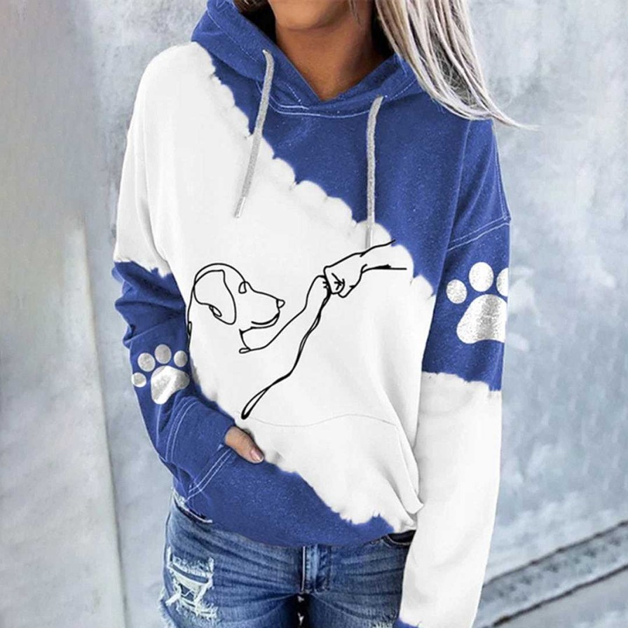 Women Zula | Mund - Trendy Hoodie With Dog Print