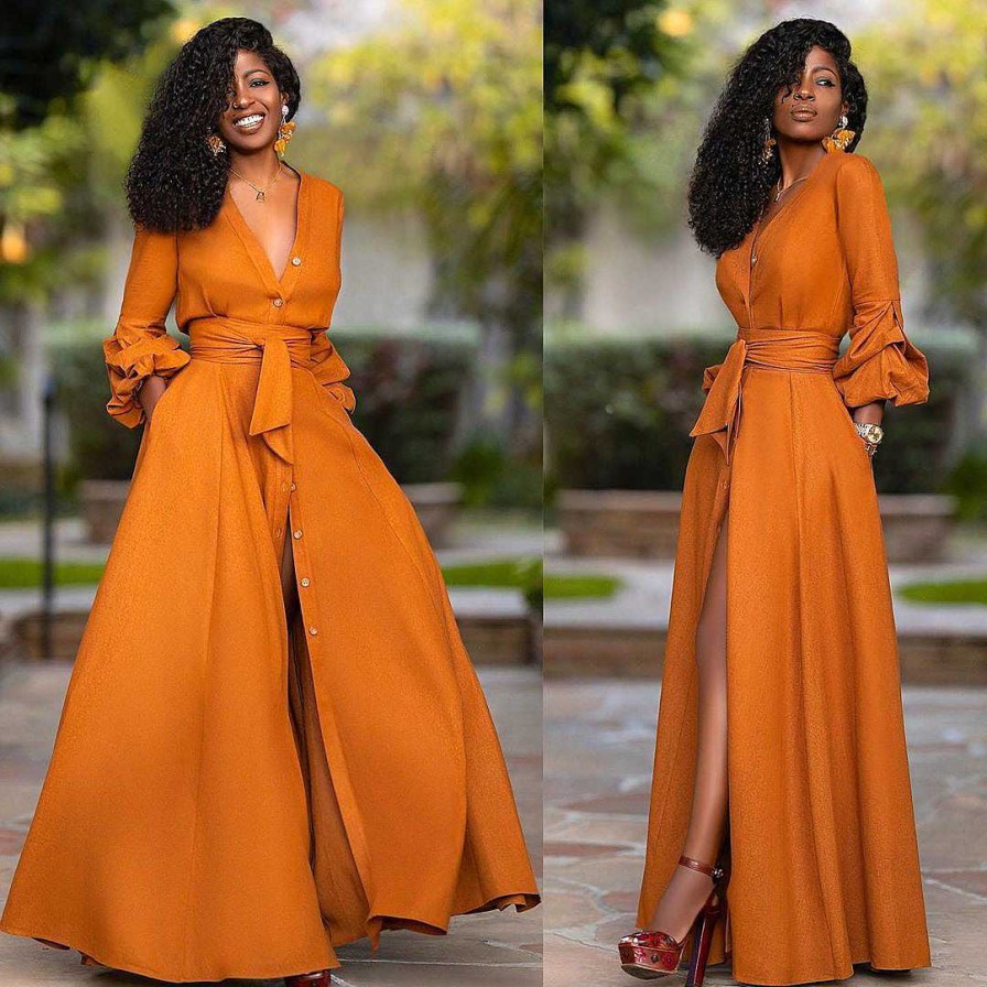 Women Zula | Khalani - Unique Elegant Dressing Orange