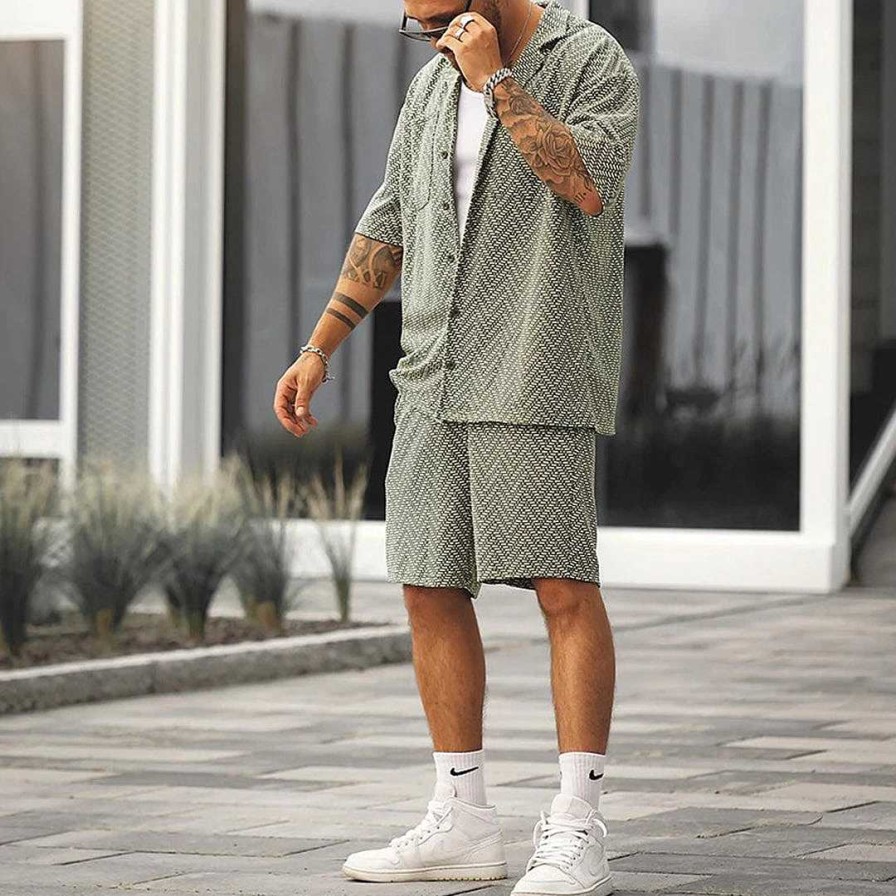 Man Zula | Demetrio - Stylish Summer Set Gray Green