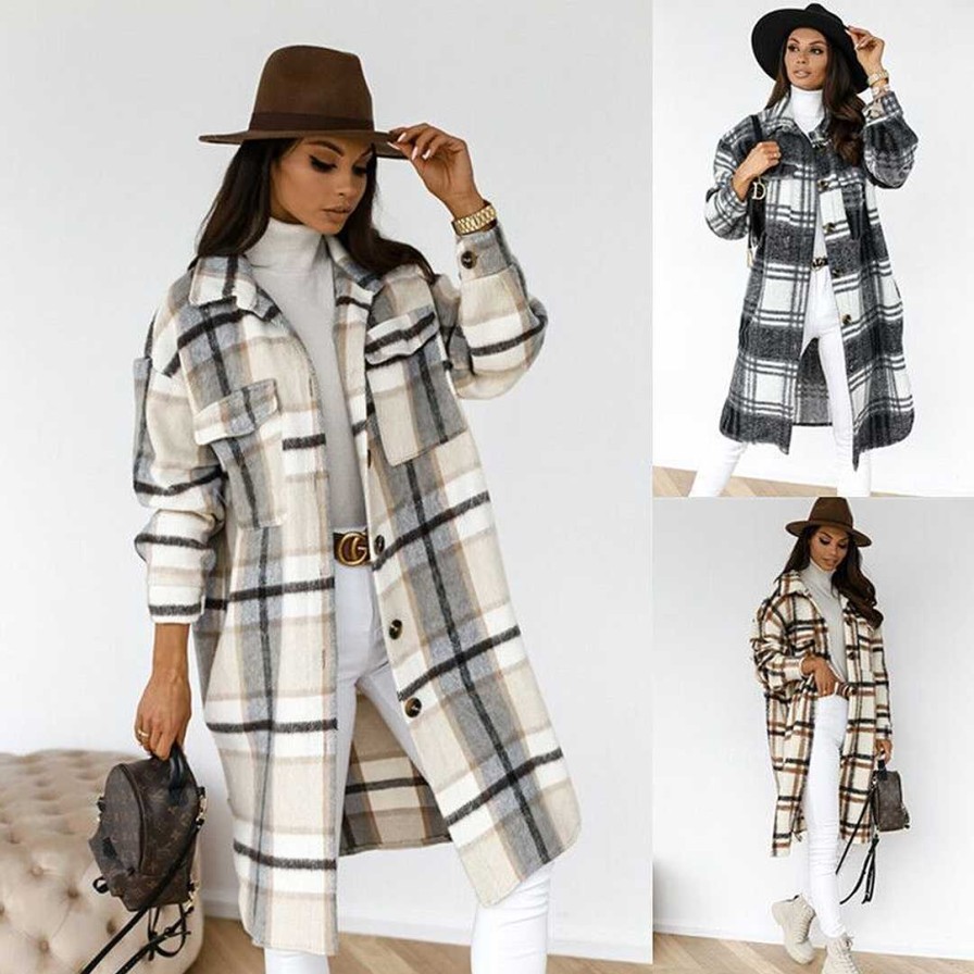 Women Zula | Aoife - Plaid Coat For Ladies