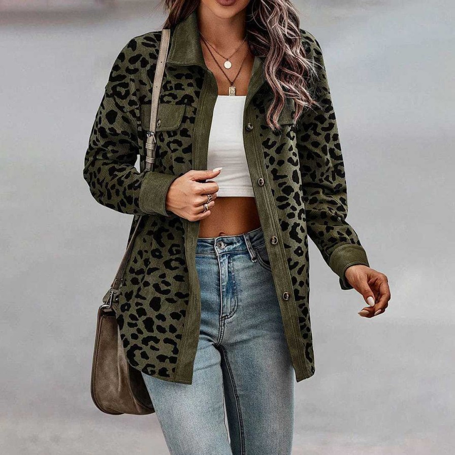 Women Zula | Bailee - Trendy Leopard Monster Jacket