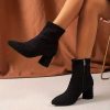 Women Zula | Helena - Chunky Heel Boots In Solid Color For Women