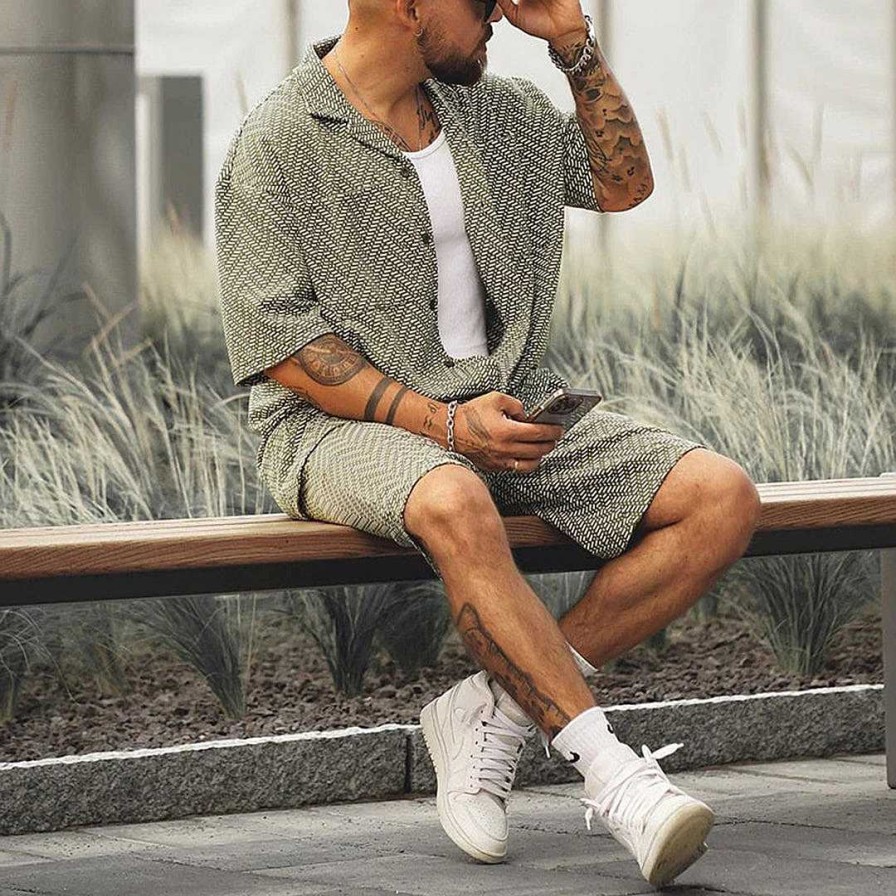 Man Zula | Demetrio - Stylish Summer Set Gray Green