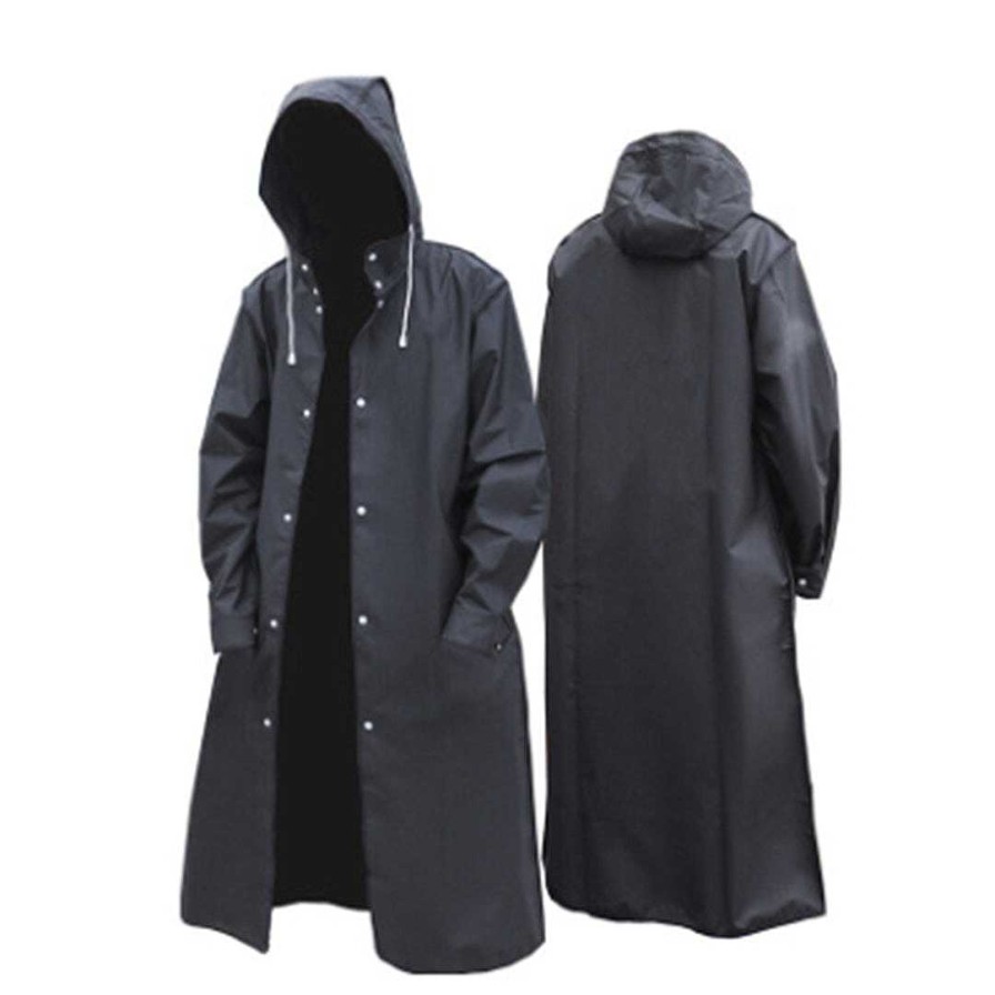 Man Zula | Finn - Men'S Raincoat With Hood Black