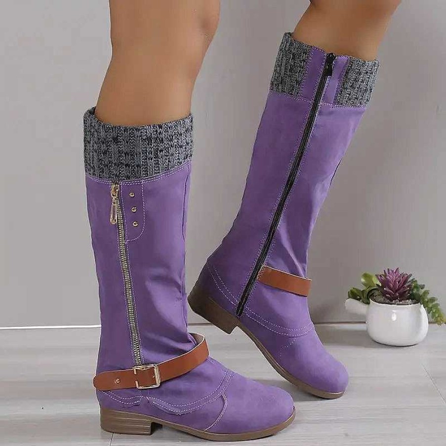 Women Zula | Fionna - Long Boots In Solid Color For Women