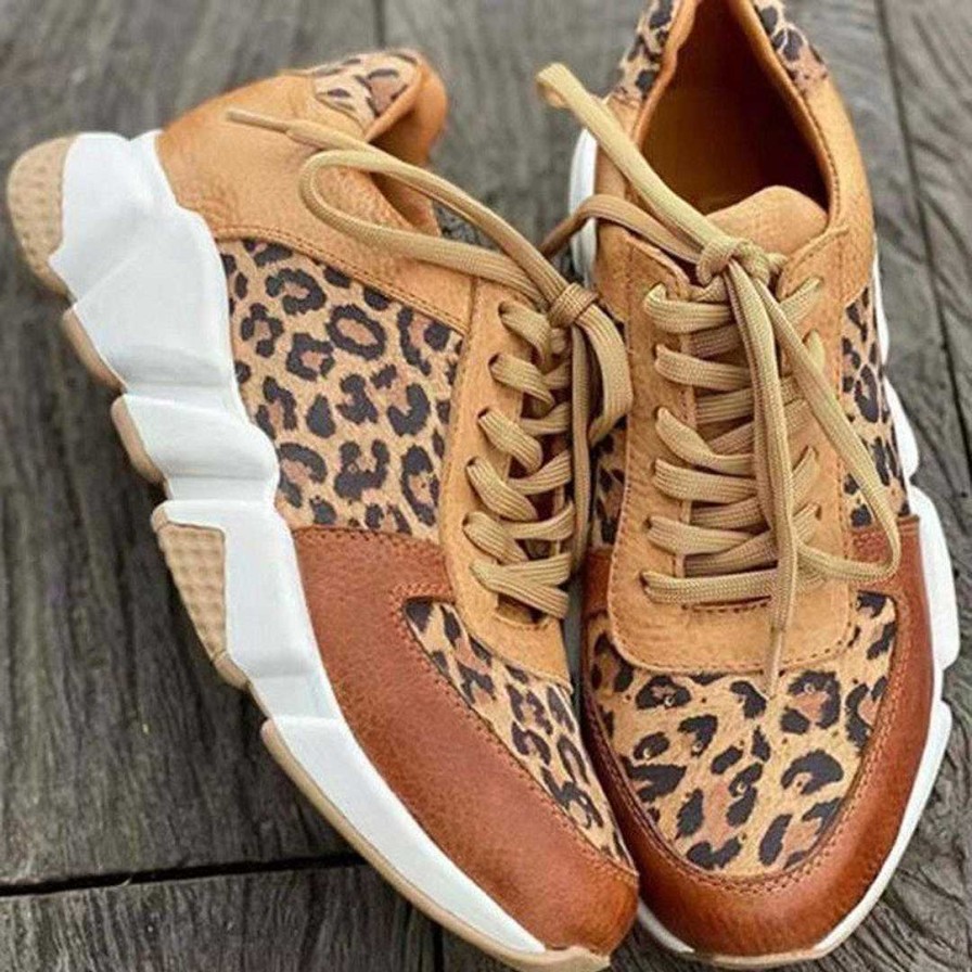 Women Zula | Celine - Trendy Sneakers For Women Leopard