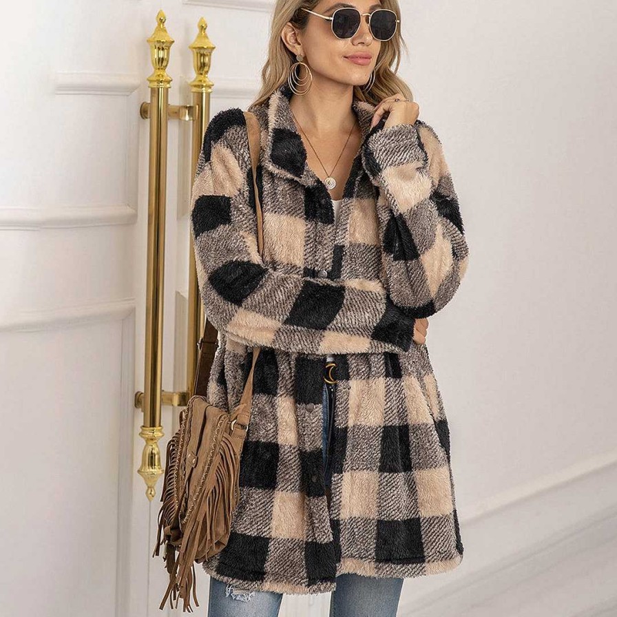 Women Zula | Viali - Comfortable Plaid Coat