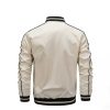 Man Zula | Luther - Casual Bomber Jacket Beige White